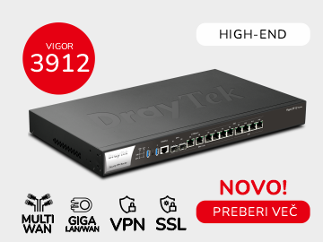Draytek Vigor Serija 3912 - profesionalni 10Gb Multi WAN usmerjevalniki 